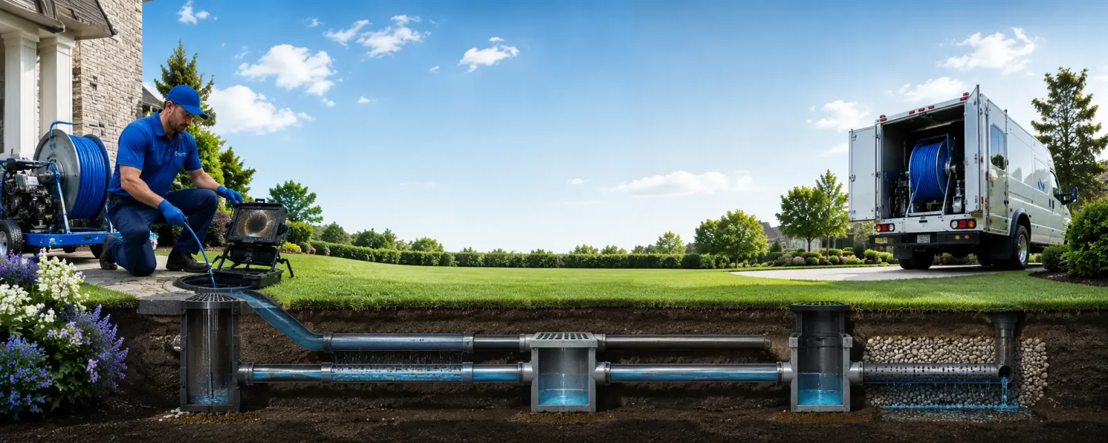 Outdoor drain cleaning information for New Holland, PA